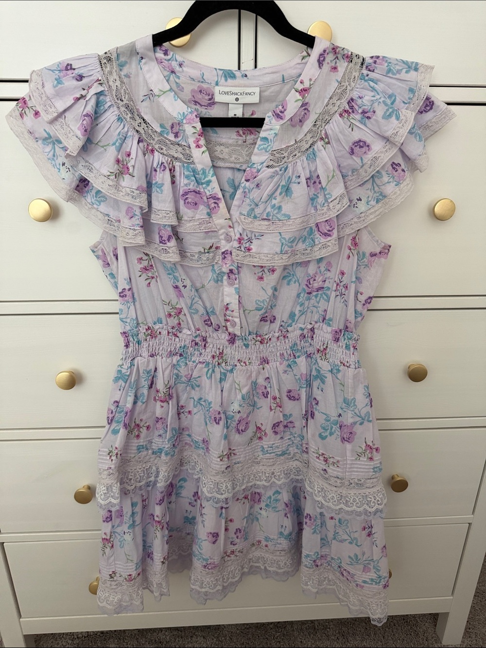 LoveShackFancy x Target Lavender Floral Ruffle Dress